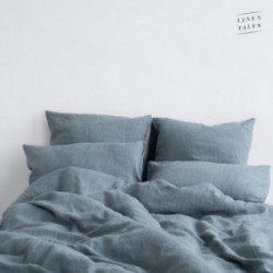 Linen Tales Blue Fog Linen Duvet Cover Set Lina gultas veļas komplekts 200x200 50x70*2