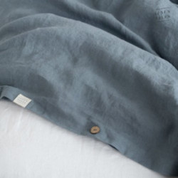 Linen Tales Blue Fog Linen Duvet Cover Set Lina gultas veļas komplekts 200x200 50x70*2