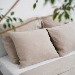 Linen Tales Warm Sand Hemp Duvet Cover Set Kaņepju šķiedras gultasveļas komplekts 200x200 50x70*2