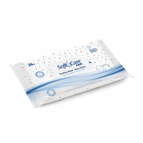 LEA Soft&Care Talcum Baby Wipes Bērnu salvetes 24vnt