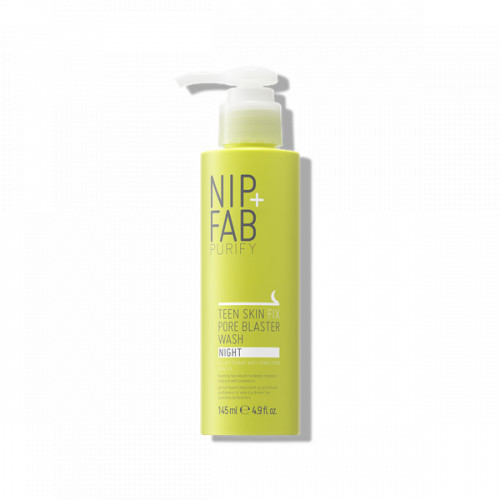 NIP + FAB Teen Skin Fix Pore Blaster Wash Night Nakts sejas tīrīšanas līdzeklīs problemātiskai ādai 145ml