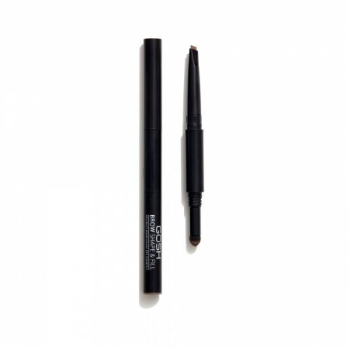GOSH Copenhagen Brow Shape & Fill Dīvpusējs uzacu zīmulis 001 Brown