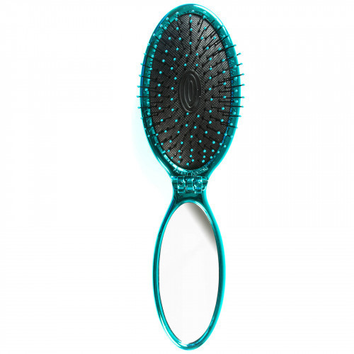 WetBrush Pop & Go Metallic Detangler Brush Salokāma matu suka ar spoguli Purple