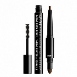 NYX Professional Makeup 3 IN 1BROW PENCIL Uzacu kopšanas līdzekļu komplekts 600 Caramel