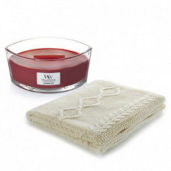 KlipShop Diamond Aran Style Pleda un Woodwick sveces komplekts Cinnamon chai