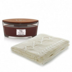 KlipShop Diamond Aran Style Pleda un Woodwick sveces komplekts Cinnamon chai