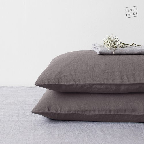 Linen Tales Linen Pillowcase Lina spilvena pārvalks Dark Grey