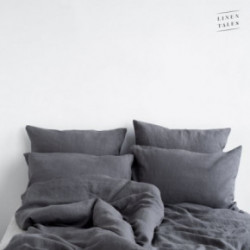 Linen Tales Linen Pillowcase Lina spilvena pārvalks Dark Grey