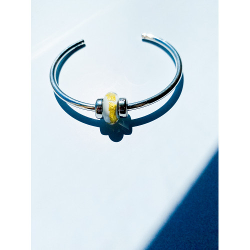 Trollbeads Sudraba Bangle aproces komplekts Kroņa Čakra XXS