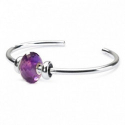 Trollbeads Sudraba Bangle aproces komplekts ar Ametistu XXS