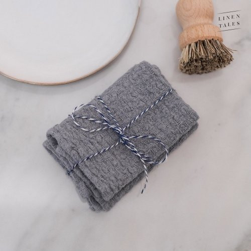 Linen Tales Linen Dishcloth Set of 2 Lina trauku dvielīšu komplekts Cafe Creme