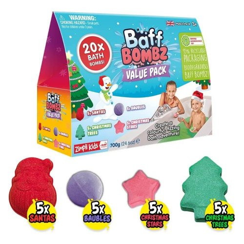 Zimpli Kids Christmas Baff Bombz Value Set Ziemassvētku komplekts ar vannas bumbām bērniem