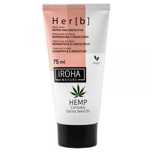 IROHA Hand Cream Cannabis Seed Oil Krēms rokām, atjauno, aizsargā, ar kaņepju eļļu 75ml