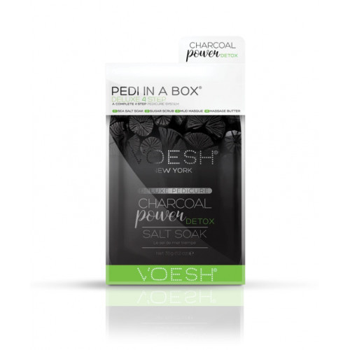 VOESH Pedi In A Box Deluxe 4in1 Charcoal Power Detox Pēdu ārstēšana Komplekts