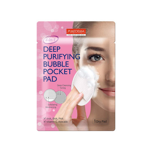 Purederm Deep Cleansing Bubble Pocket Pad Putojošie sejas tīrīšanas diski 1gab.