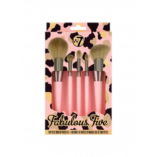 W7 Cosmetics Fabulous Five Makeup Brush Set Grima otu komplekts Kit