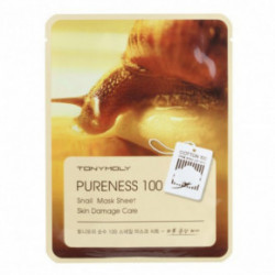 TONYMOLY Pureness 100 Snail Sheet Mask Sejas maska ar filtrāta gliemeža 21ml