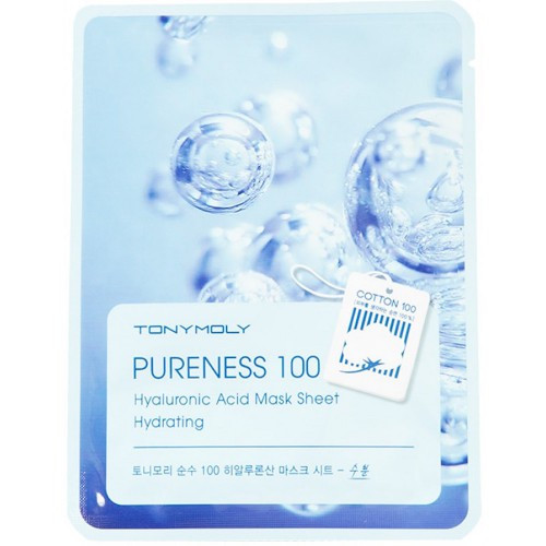 TONYMOLY Pureness 100 Hyaluronic Acid Sheet Mask Sejas maska ar hialuronskābi 21ml