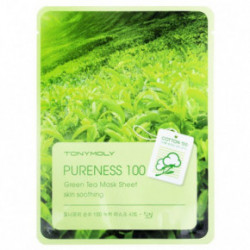 TONYMOLY Pureness 100 Green Tea Sheet Mask Sejas maska ar zaļās tējas ekstraktu 21ml
