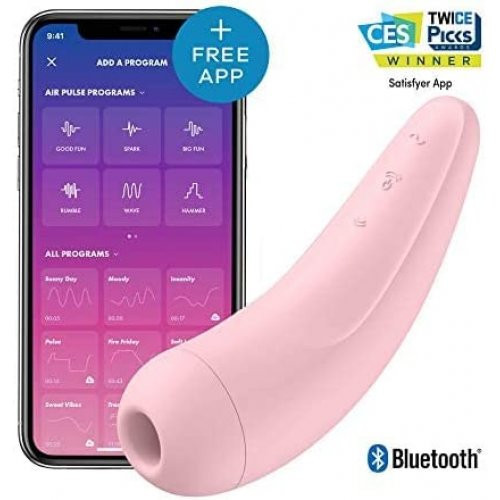 Satisfyer Curvy 2+ Air Pulse Stimulator + Vibration Klitora stimulators Pale Pink
