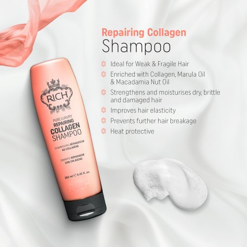 Rich Pure Luxury Repairing Collagen Shampoo Ar kolagēnu bagāts atjaunojošs matu šampūns 250ml