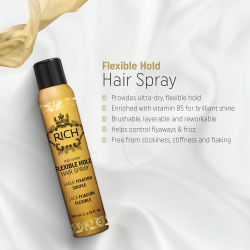Rich Pure Luxury Flexible Hold Hair Spray Matu laka elastīgai fiksācijai 200ml